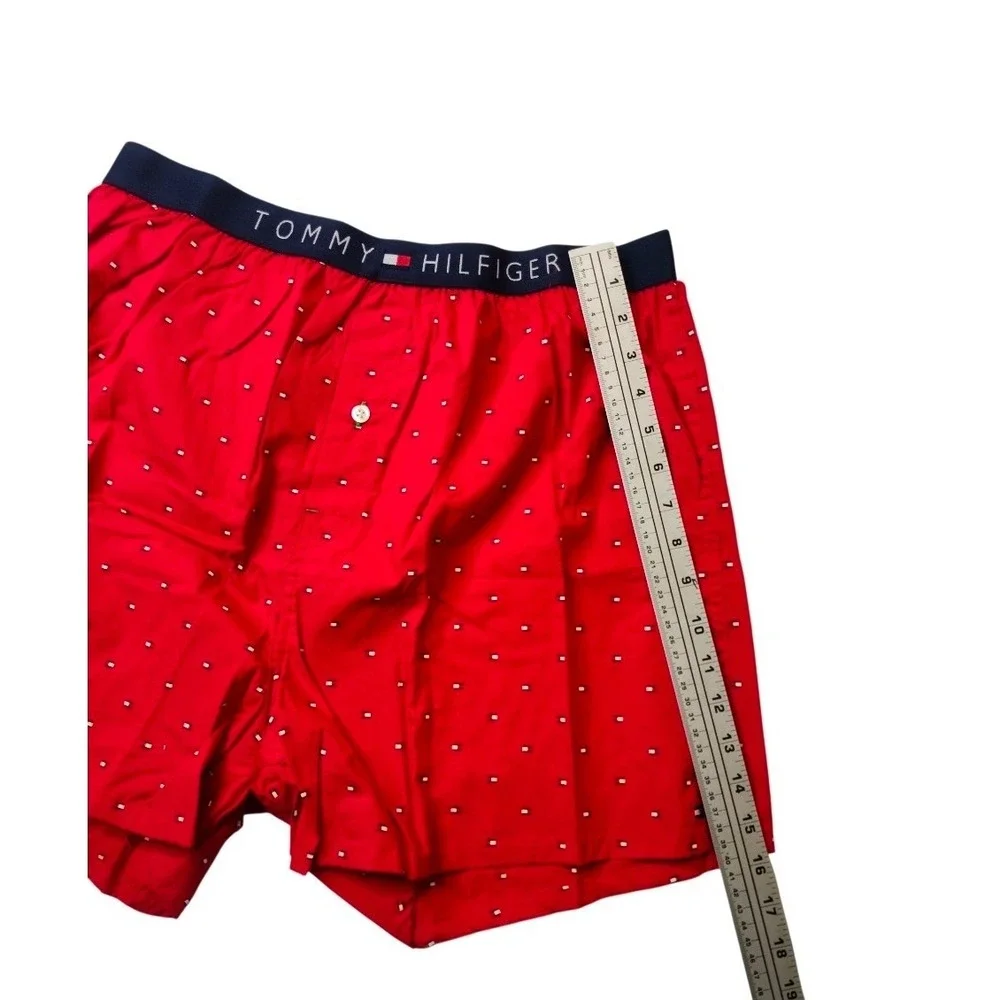 Tommy Hilfiger Men's Woven Boxer Short Red Size L